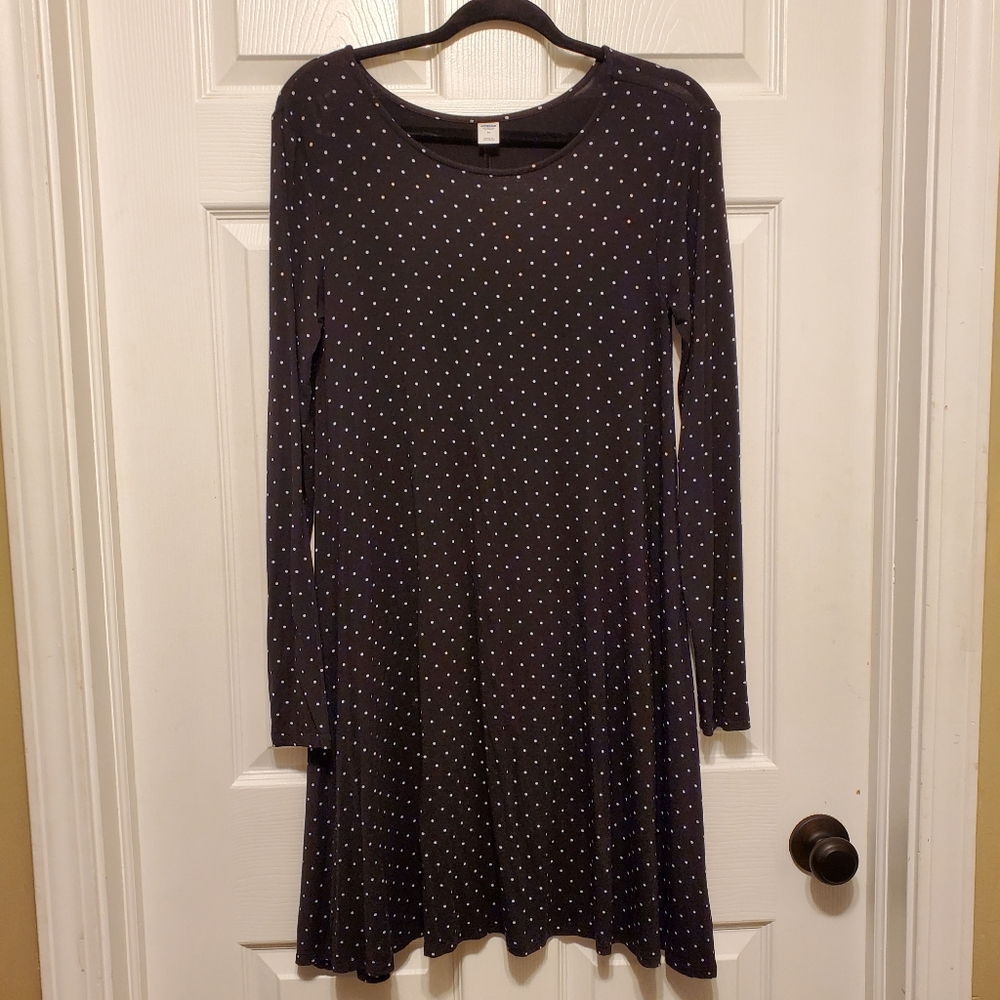 Women's Old Navy Polka Dot Fit and Flare Dress - Medium